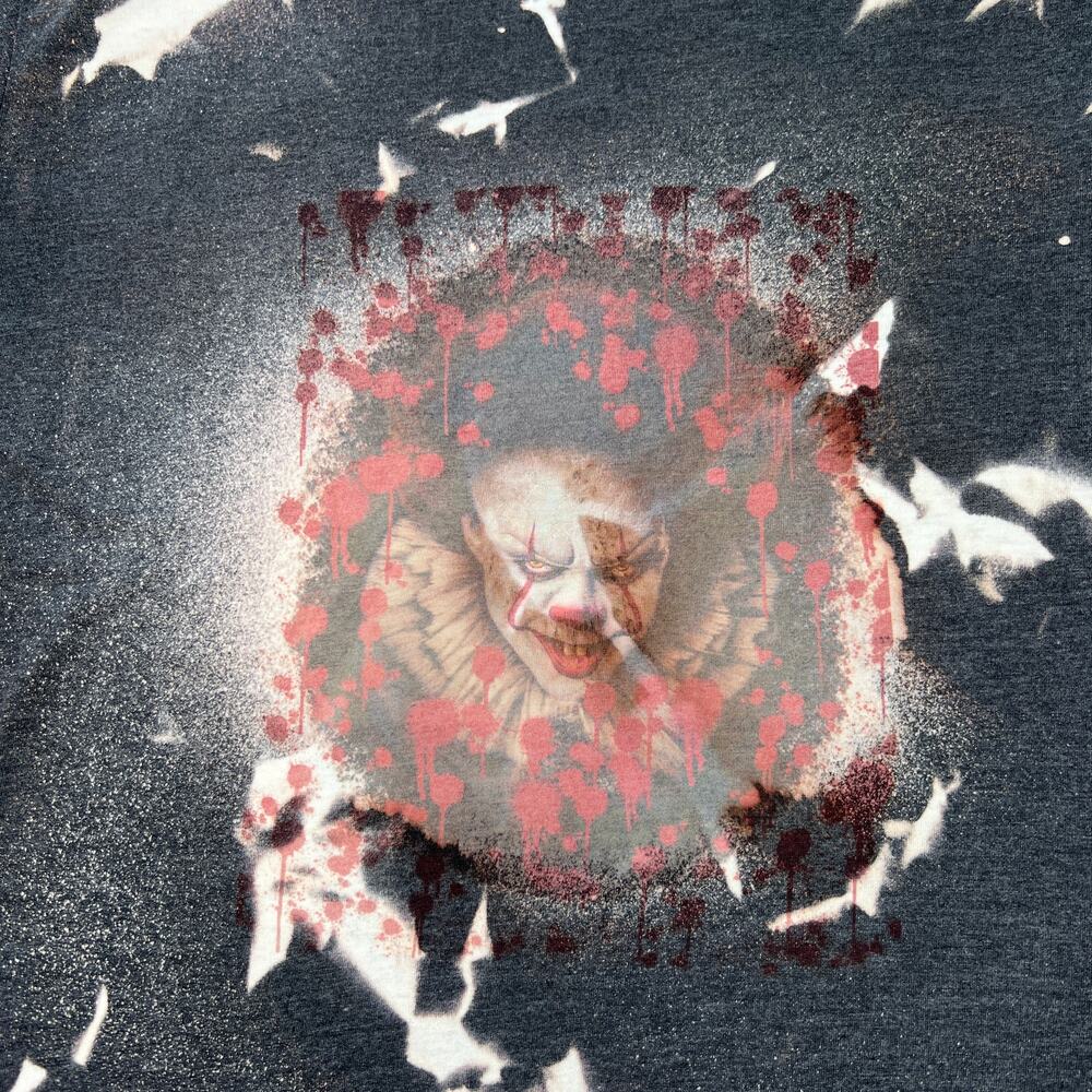 IT Clown Bleached Sublimation Crew Neck Medium